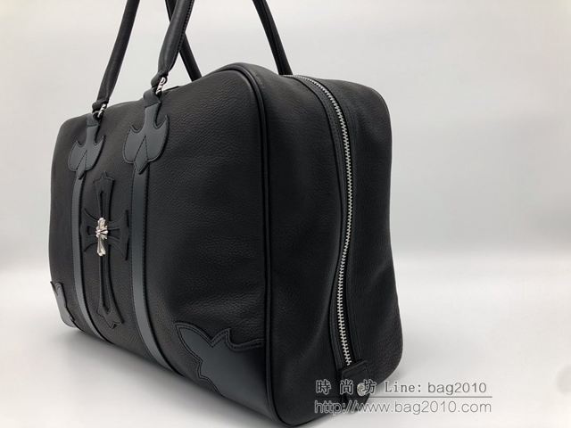 chrome hearts包 925純銀 蹂躪小牛皮 克羅心十字架款旅行包  gjc1581